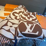 Louis Vuitton Big Logo Brown Scarf - 6