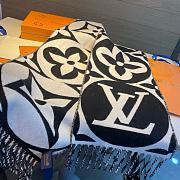 Louis Vuitton Big Logo Black Scarf - 2