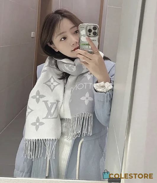 Louis Vuitton Grey Scarf - 1