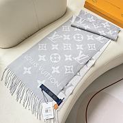 Louis Vuitton Grey Scarf - 4