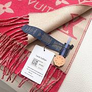 Louis Vuitton Red/Hot Pink Scarf - 6