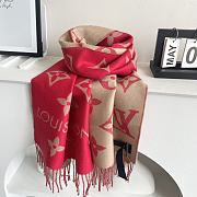 Louis Vuitton Red/Hot Pink Scarf - 4