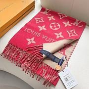 Louis Vuitton Red/Hot Pink Scarf - 5