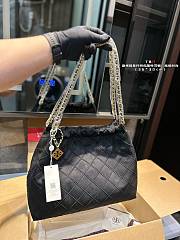Tory Burch Women's Fleming Soft Leather Hobo Bag Black 36 x 30 cm - 1