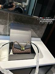 Michael Kors Lita Small Two-Tone Crossbody Brown Black 20 x 11.5 x 7 cm  - 1