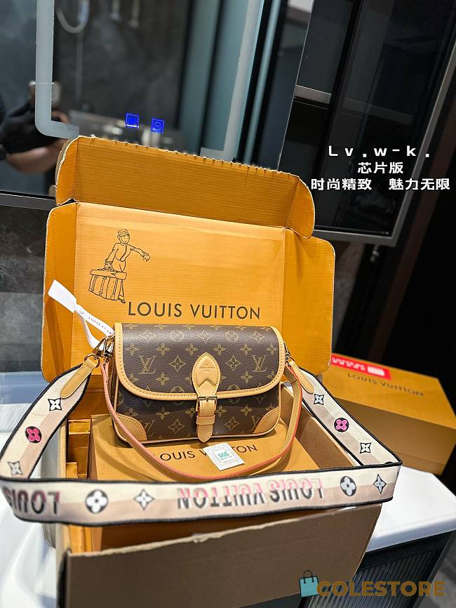 Louis Vuitton Diane Satchel Bag Brown 21 x 7 x 14 cm - 1