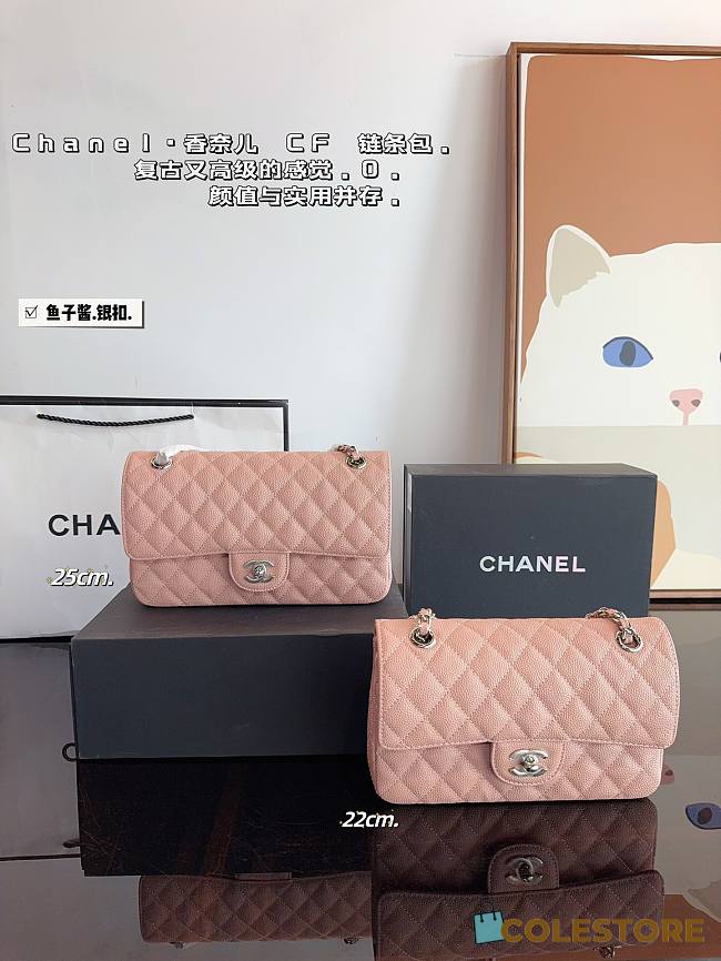 Chanel CF Flap Bag Pink 22 x 6 x 14 cm - 1
