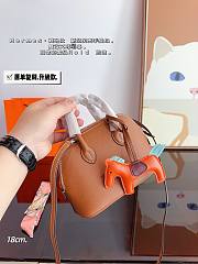 Hermès Bowling Handbag Brown 18 x8 x 14 cm - 4