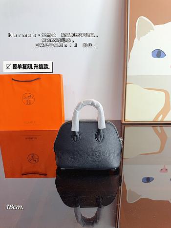 Hermès Bowling Handbag Black 18 x8 x 14 cm