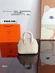 Hermès Bowling Handbag White 18 x8 x 14 cm - 1
