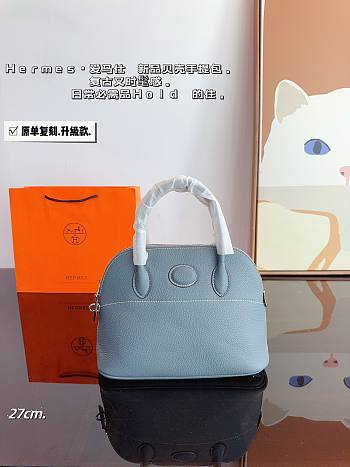 Hermès Bowling Handbag Blue 27 x 10 x 20 cm