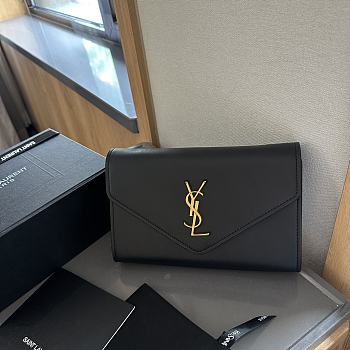 Saint Laurrent UPTOWN Gold Logo Black 21 cm 