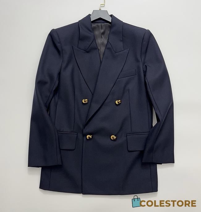 Bottega Veneta Navy Coat  - 1