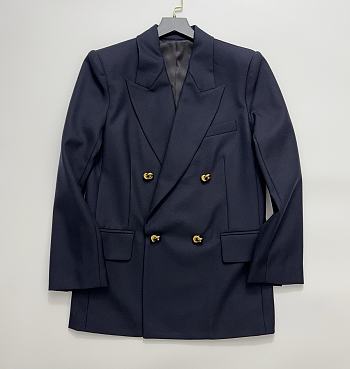 Bottega Veneta Navy Coat 