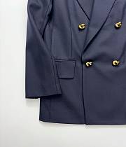 Bottega Veneta Navy Coat  - 3