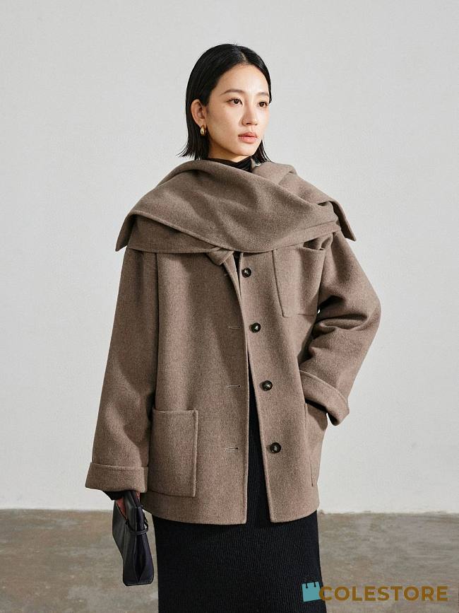 Bottega Veneta Brown/Grey Fur Coat  - 1