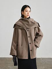Bottega Veneta Brown/Grey Fur Coat  - 1