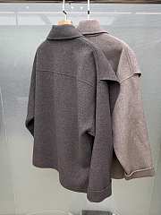 Bottega Veneta Brown/Grey Fur Coat  - 4