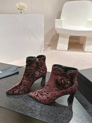 Chanel High Heels Boots Rouge 