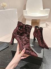 Chanel High Heels Boots Rouge  - 5