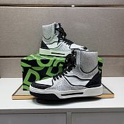 Dolce & Gabbana Sneaker High Top Diamond Black And White  - 1