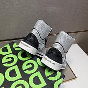 Dolce & Gabbana Sneaker High Top Diamond Black And White  - 4