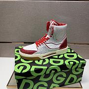 Dolce & Gabbana Sneaker High Top Diamond Red And White  - 6