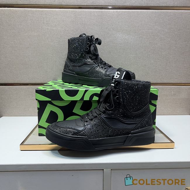Dolce & Gabbana Sneaker High Top Diamond Black - 1