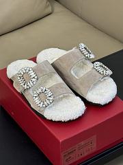 Roger Vivier Fur Sandal Beige And White  - 1