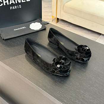 Chanel Flower Shoes Black