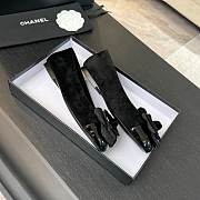 Chanel Flower Shoes Black - 5