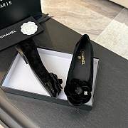Chanel Flower Shoes Black - 4