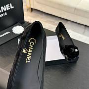 Chanel Flower Shoes Black - 3