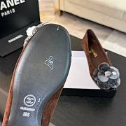 Chanel Flower Shoes Brown And Grey  - 3