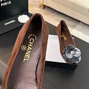 Chanel Flower Shoes Brown And Grey  - 2