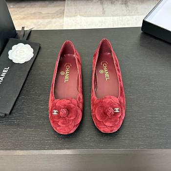 Chanel Flower Shoes Rouge