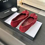 Chanel Flower Shoes Rouge - 3