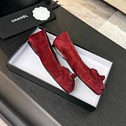 Chanel Flower Shoes Rouge - 2