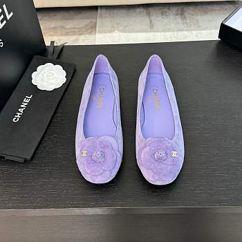 Chanel Flower Shoes Purple