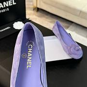 Chanel Flower Shoes Purple - 6