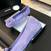 Chanel Flower Shoes Purple - 5