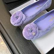 Chanel Flower Shoes Purple - 3