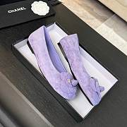 Chanel Flower Shoes Purple - 2