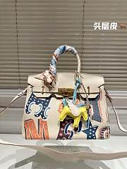 Hermes Handbag Beige/ Brown/ Black 30 cm - 3