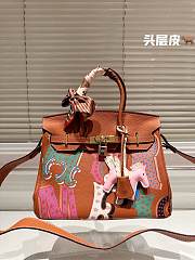 Hermes Handbag Beige/ Brown/ Black 30 cm - 4