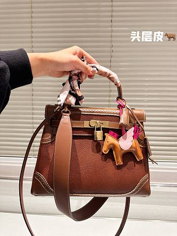 Hermes Handbag Red 28 cm