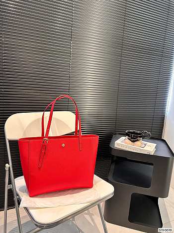 Tory Burch Robinson Tote Bag Red 20 x 25 cm 