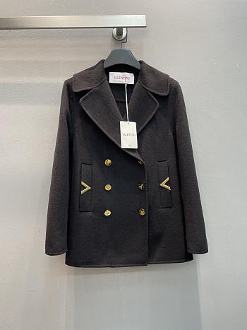 Valentino V Pocket Black Coat 