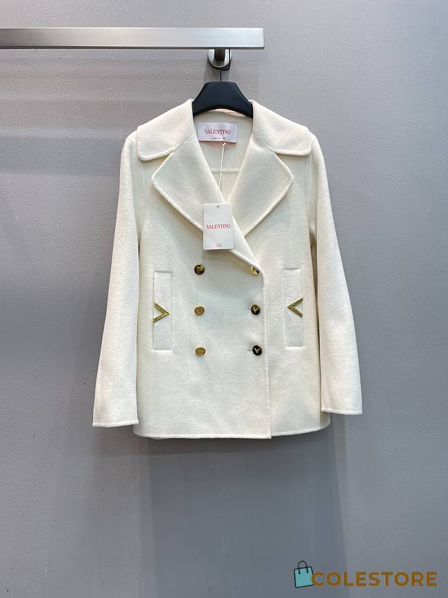 Valentino V Pocket White Coat  - 1