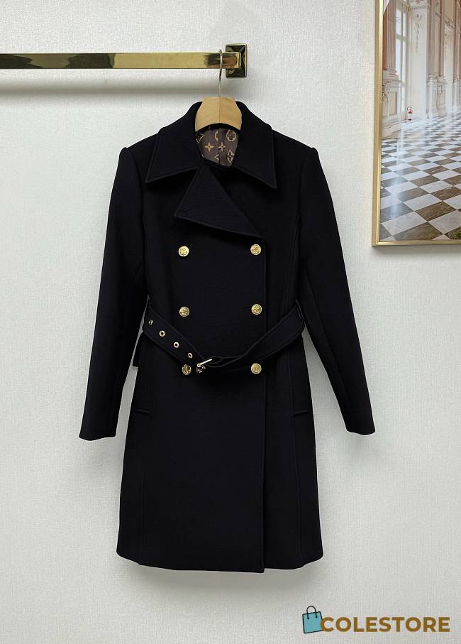Louis Vuitton 6 Buttons Coats Monogram Black  - 1